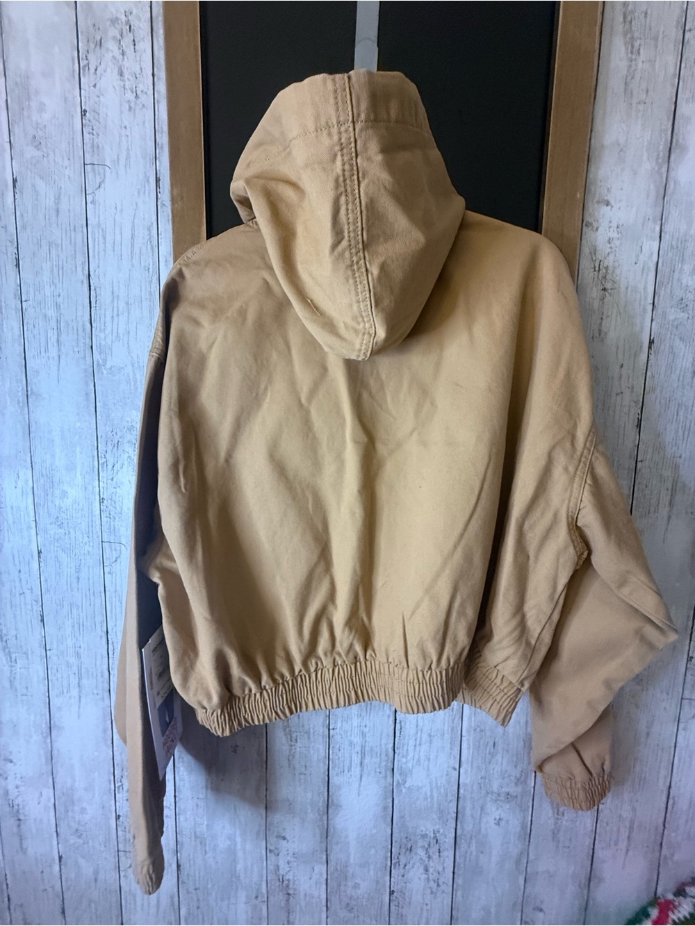 Celebrity Pink Cropped Utility Hoodie Jacket Brown/Tan Size XL NWT Basic - Picture 7 of 8